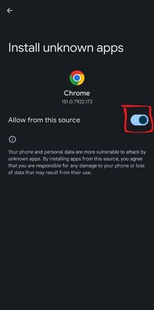 Allow Unknown Sources